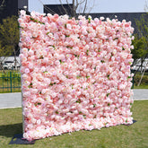Lofaris Romantic Pink Rose Wedding Artificial Flower Wall